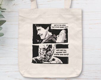Donnie Darko - Movie Tote bag | Donnie and Frank the bunny | Movie scene print, Film canvas tote bag, Jake Gyllenhaal, Movie quote print