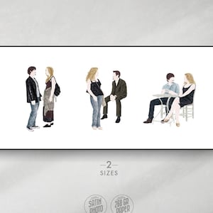 Before Trilogy - Poster Print // Originale Jesse Celine Before Sunrise Sunset Film Scena d'amore Regalo Coppia Geek Romantica Arte