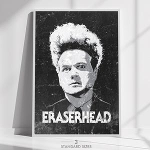 Eraserhead Poster Vintage | David Lynch, Cartel original película terror, Poster cine clásico, Ilustración blanco y negro, Regalo cinéfilo