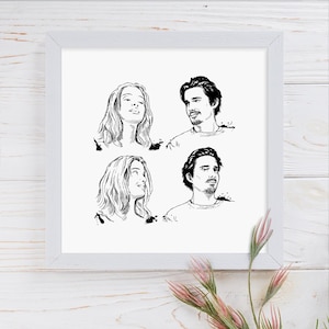 Before Sunrise Poster - Record store scene / Jesse and Celine from Richard Linklater classic Film print Movie lover Couple gift Wall Decor