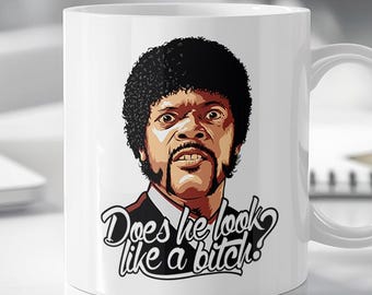 Pulp Fiction Mug - Jules Winnfield / Movie coffee Mug, Quentin Tarantino, Samuel Jackson, Iconic movie print, Film quote, Movie lover gift