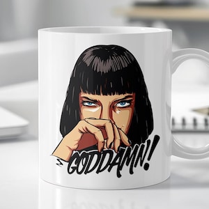 Pulp Fiction Mug - Mia Wallace / Movie coffee Mug, Quentin Tarantino, Cult movie merch, Uma Thurman, Classic film quote Mug, Cinephile gift
