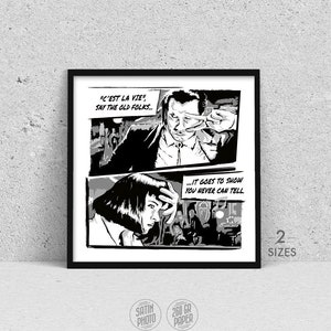Pulp Fiction > Non si può mai dire - Poster // Tributo alla scena di ballo Jack Rabbit Slims Tarantino Film Regalo Coppia Mia Wallace
