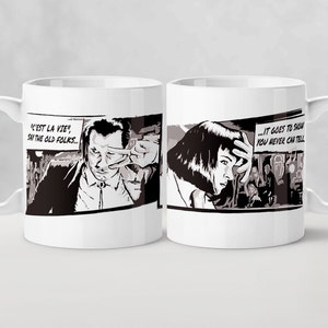 Pulp Fiction Dance Mug / Jack Rabbit Slims Mia Wallace Vincent Vega famous scene Quentin Tarantino movie Coffee Cup Film Couple gifts Cinema