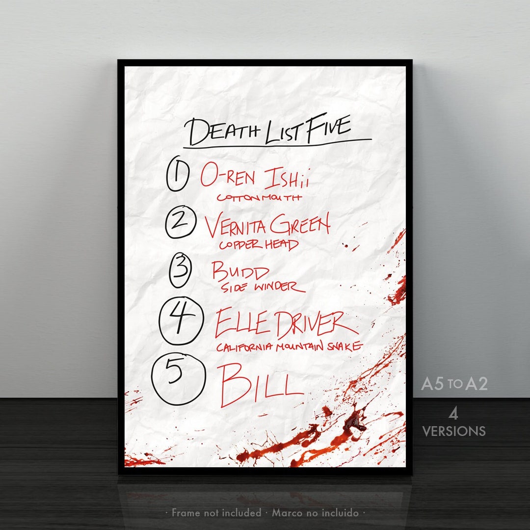 KILL BILL 映画ポスター DEATH NYC 限定エディション KILL BILL 映画ポスター DEATH NYC 限定エディション コレクション