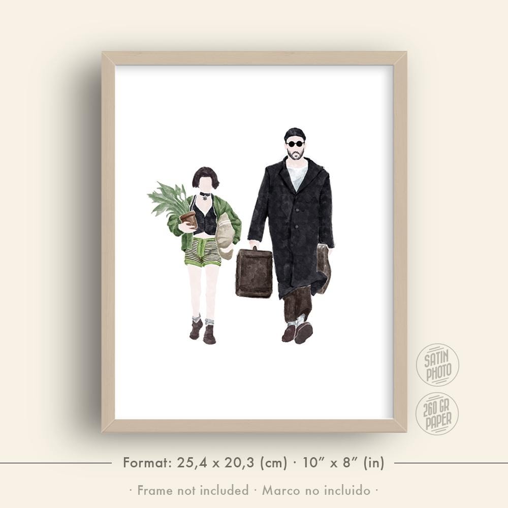 Leon and Mathilda Poster | Minimalist movie scene print | Leon the