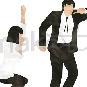 Pulp Fiction Posters Set | Mia and Vincent | Movie prints Jack Rabbit Slims Tarantino movie lover Cinema wall art Couple gift Decor home image 9