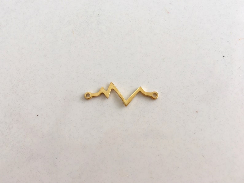 Handmade Jewelry Supplies for Jewelry Making DIY Jewelry SILVER925 Heartbeat connector Gold Plated Silver Connector 2,3 cms 0.90/'/' |