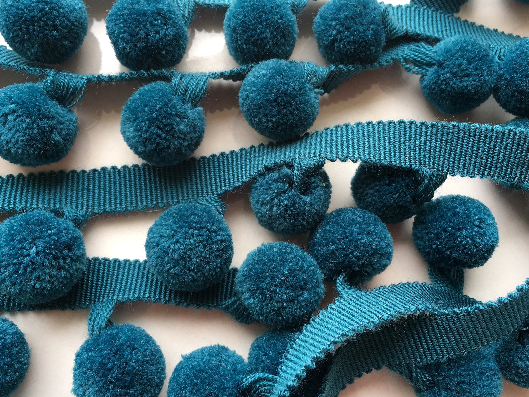 HQ 4 Colours Large Pom Poms Trim Pom Pom Fringe Trim Pom Pom Etsy UK