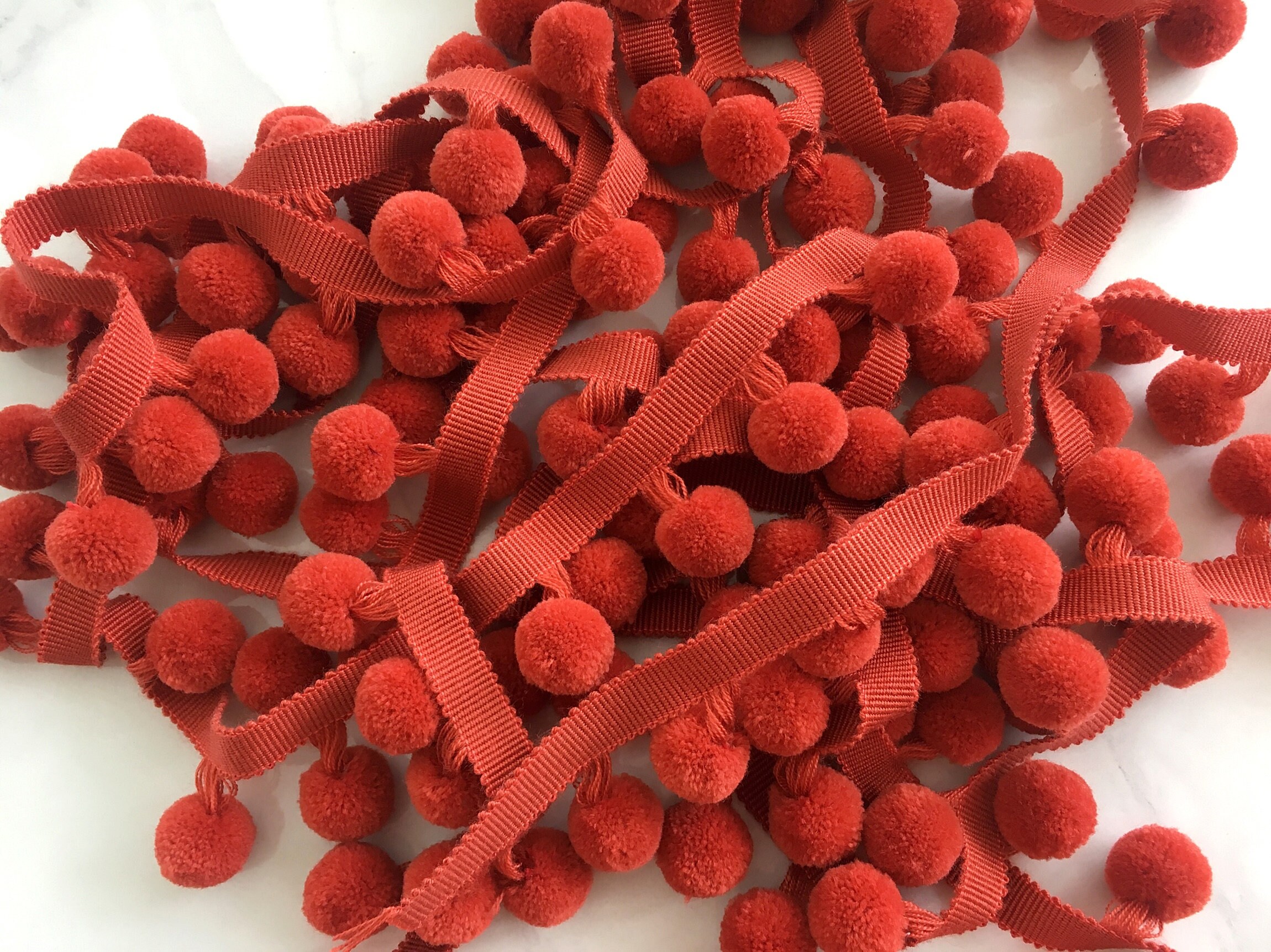 HQ 5 Colours Large Pom Poms Trim Pom Pom Fringe Trim Pom Pom Etsy