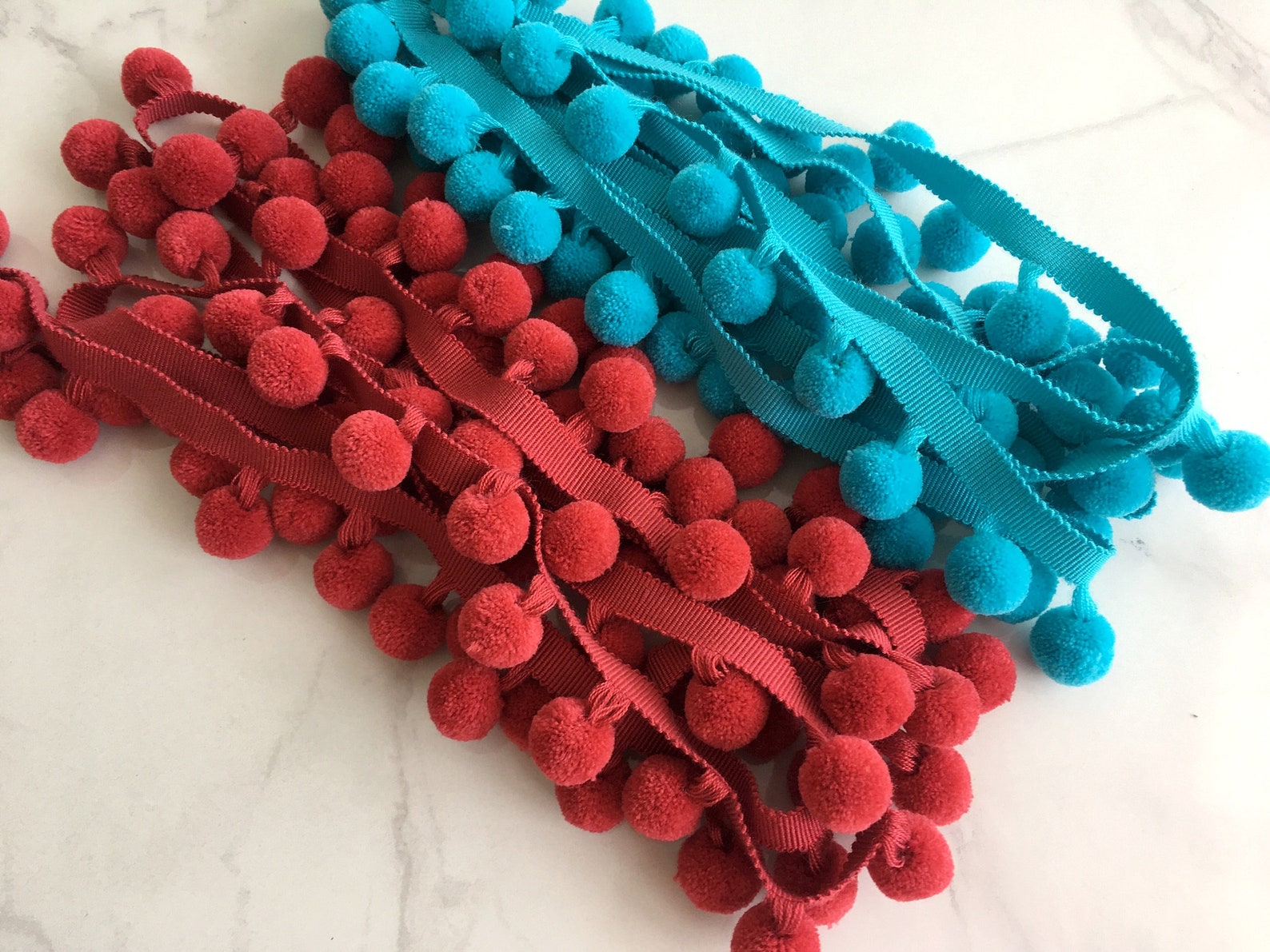 HQ 5 Colours Large Pom Poms Trim Pom Pom Fringe Trim Pom Pom Etsy