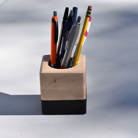Maple Pencil Holder Wooden Pencil Holder colored pencil holder pencil  container wooden pen holder