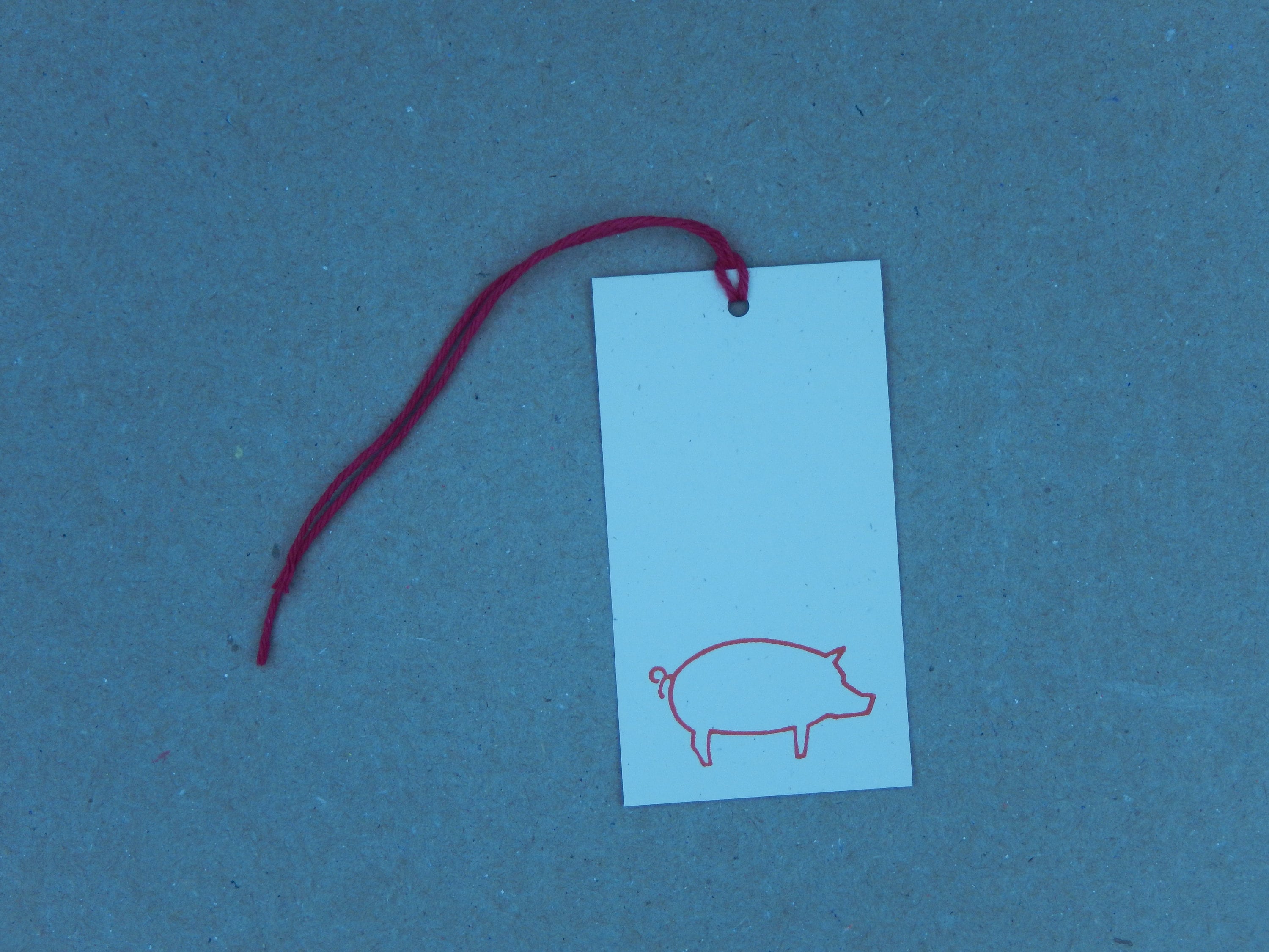 Pig Gift Tags / Handmade Letterpress Printed / Set of 8 Etsy