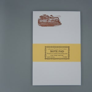 Vintage Train Notepads / Letterpress Printed / Railroad Scene image 1