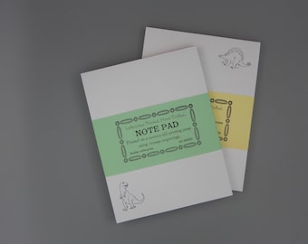 Dinosaur Notepad Set / Letterpress Printed