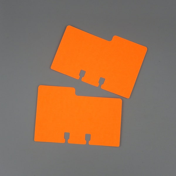 Fluorescent Orange Rolodex Blank Dividers