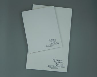 Cat Reading Notepad Set / Letterpress Printed