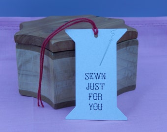 Spool Shape Hang Tags / Sewn Just For You