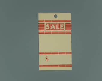 Sale Price Tags / Merchandise Tags / Letterpress Printed