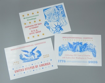 Semiquincentennial Postcard Set No. 2 / Letterpress Printed