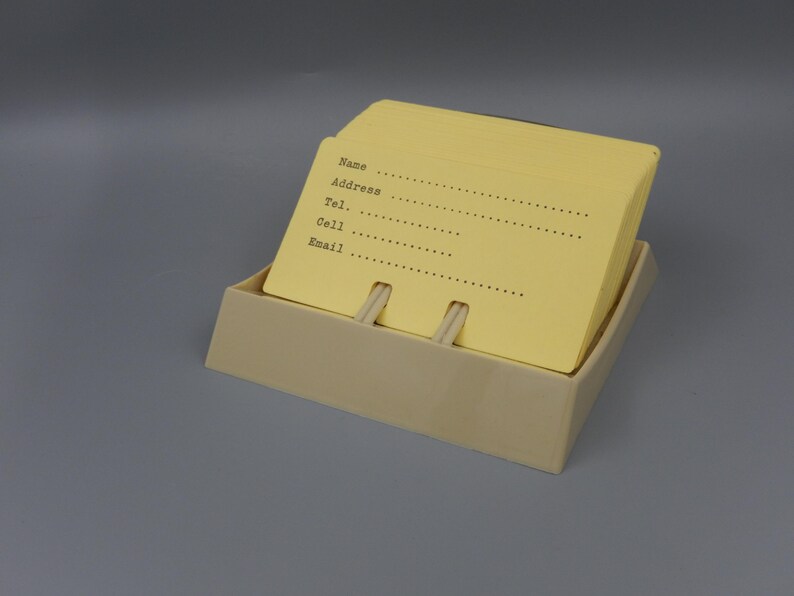 Custom Roladex Rolodex File Cards / Custom Printed by Letterpress - Etsy