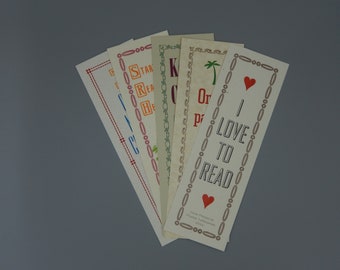 Earthtone Bookmark Set / Letterpress Printed