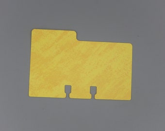 Yellow Leatherette Rolodex Divider Cards / Blank