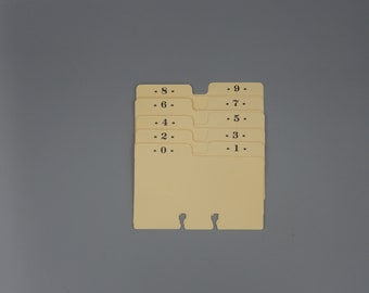 Rolodex Dividers Numbered Set