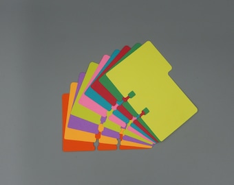 Blank Hot Colors Rolodex Divider Assortment