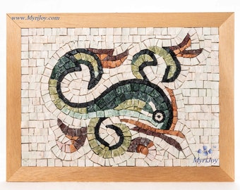 DIY Craft Kit Italian Marbles and Venice Murano glass tiles Mosaic Kit for Adults Creative Hobby Original Gift Idea White Tree of Life MyriJoy