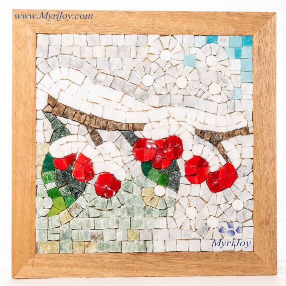 Mosaic craft kit for adults Winter Mosaic art ideas Do it Etsy