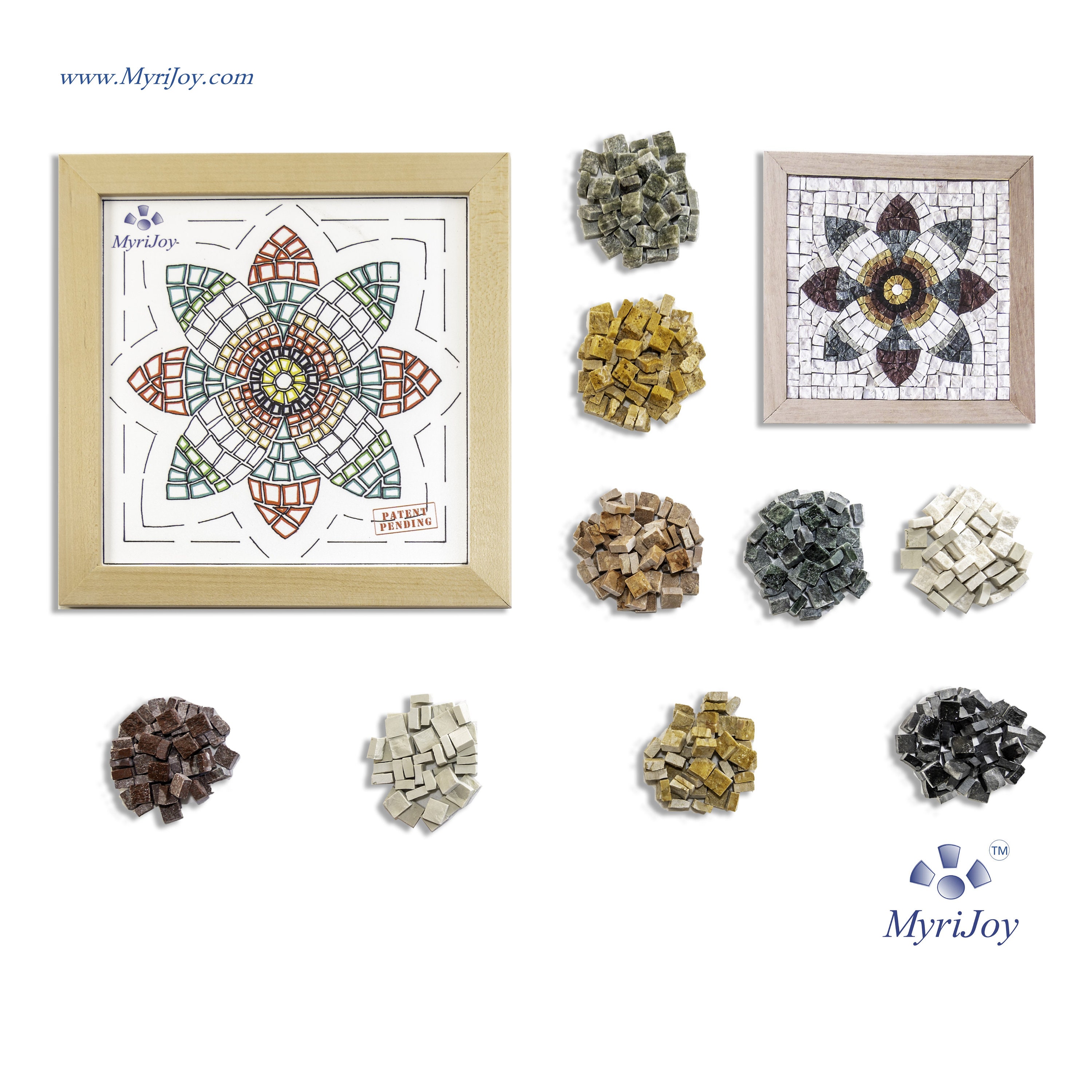 DIY Roman Mosaics kit for adults Pomegranate Flower Marble Etsy