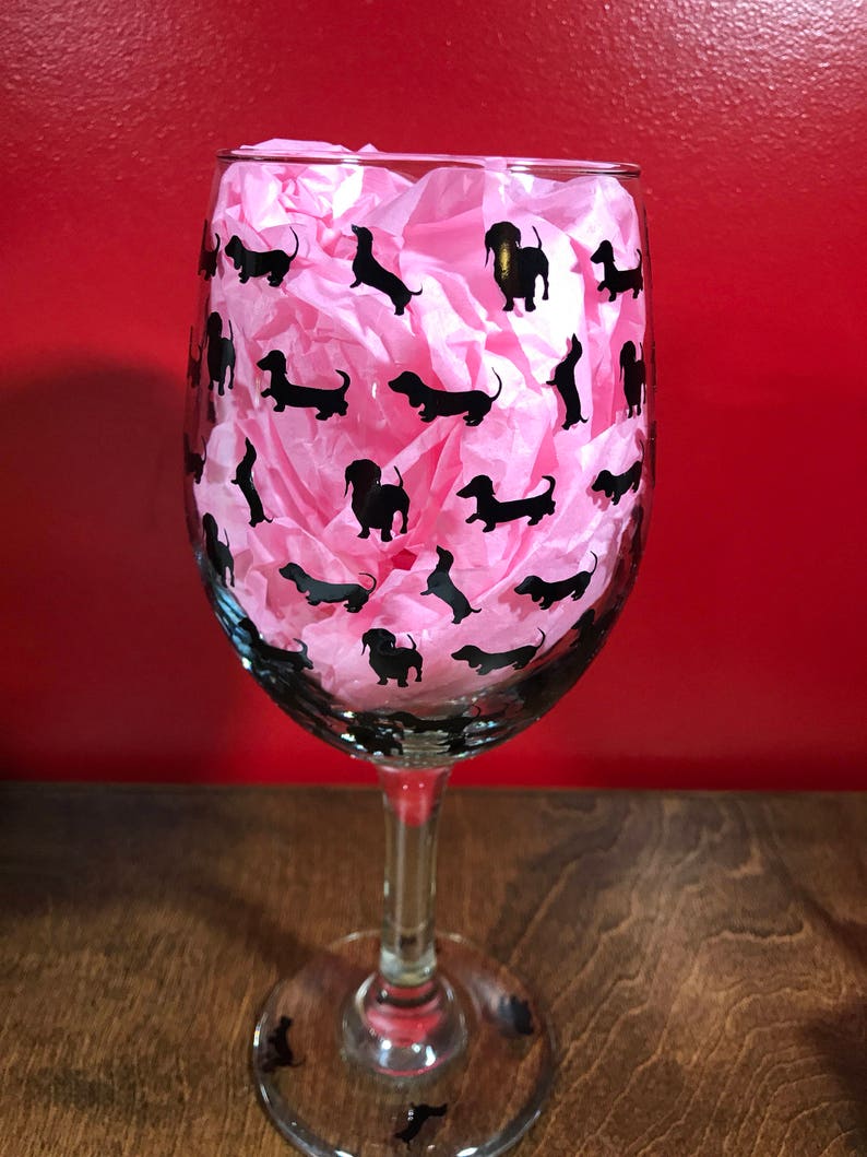 Dachshund Wine Glass Etsy