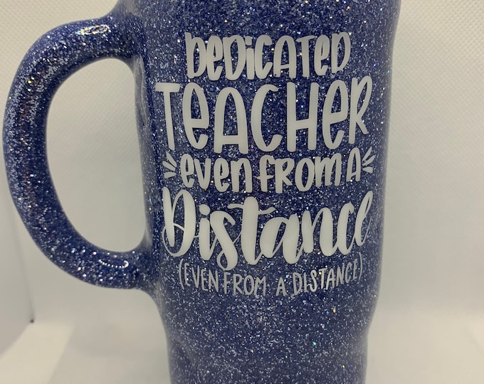 Dedicated Teacher Social Distance epoxy mug