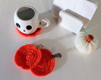 Crochet Pumpkin Coasters