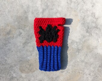 Handmade Crochet Superhero Inspired Fingerless Gloves