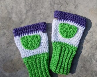 Handmade Crochet Toy Story Inspired Fingerless Gloves