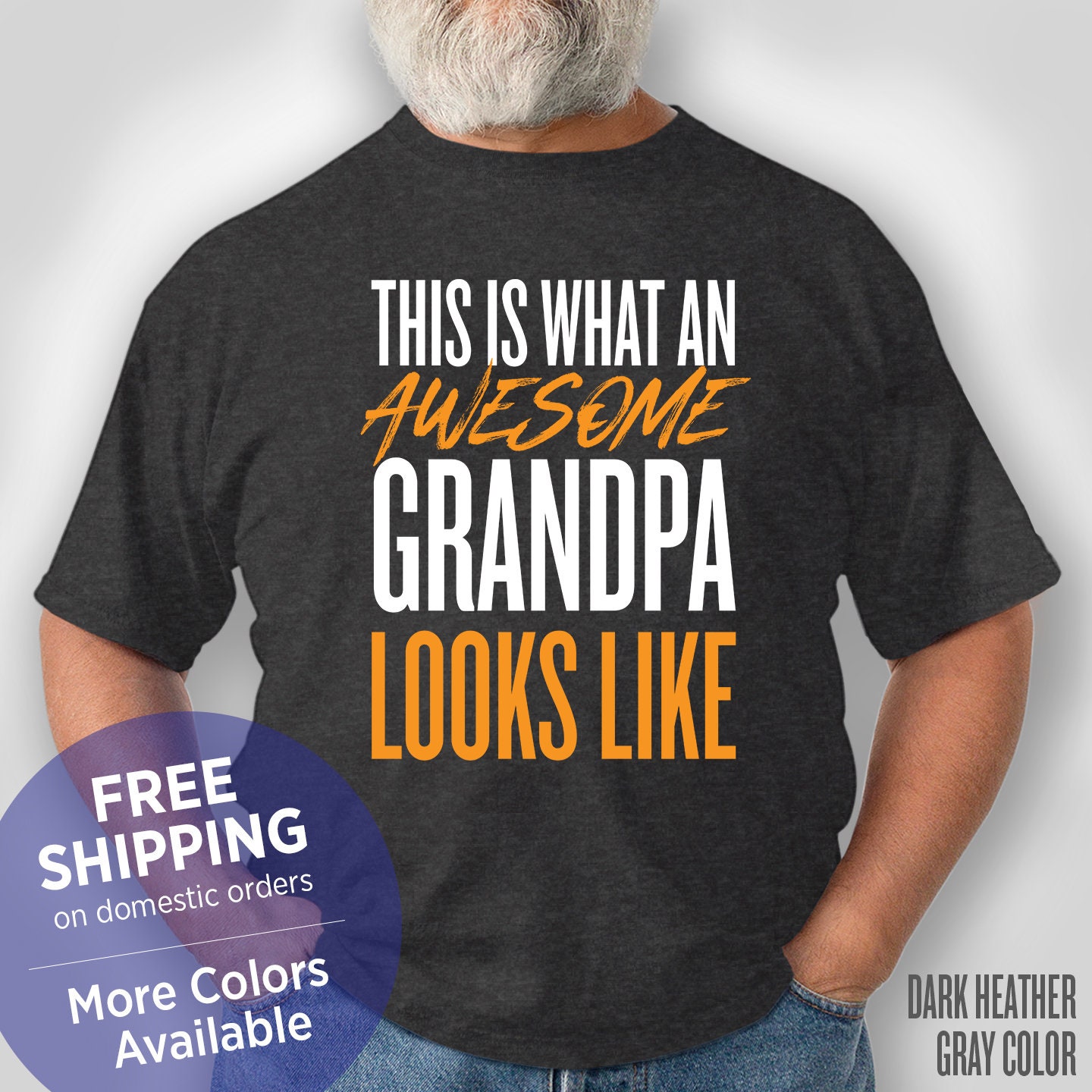 This is What an Awesome Grandpa Looks Like Grandpa Tshirt | Etsy