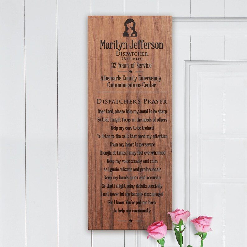 Personalized Dispatcher Gift 911 Dispatch Gift Retirement Etsy