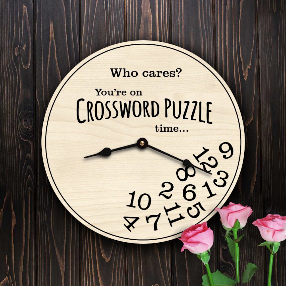 Funny Crossword Puzzle Gifts Who Cares You're on Etsy