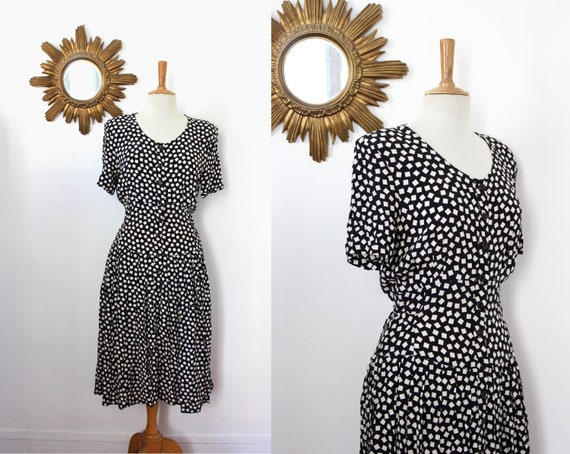 CACHAREL / 80's vintage Cacharel buttoned dress wi