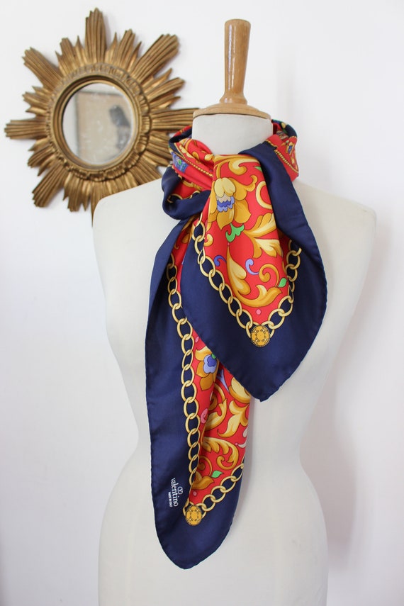 VALENTINO / Vintage Valentino scarf in silk Twill… - image 4