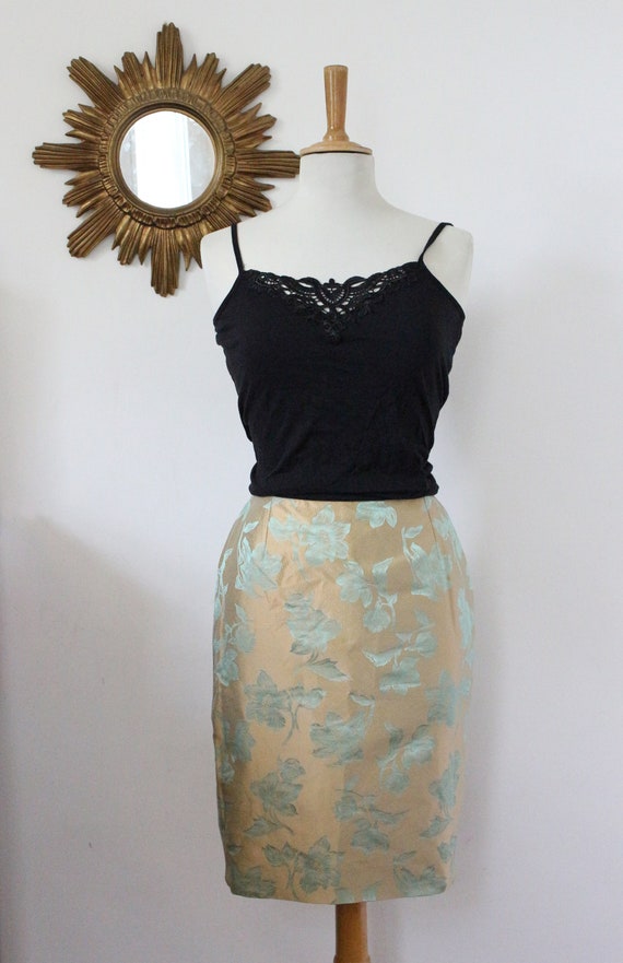 Guy Laroche, vintage pencil skirt with Jacquard s… - image 2