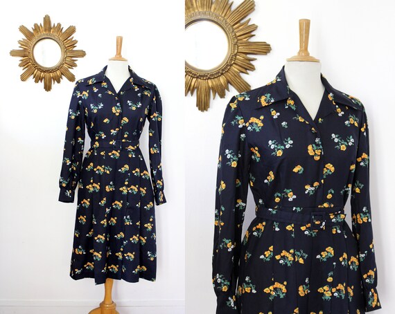 Mid-length long-sleeved long-sleeved vintage shirt