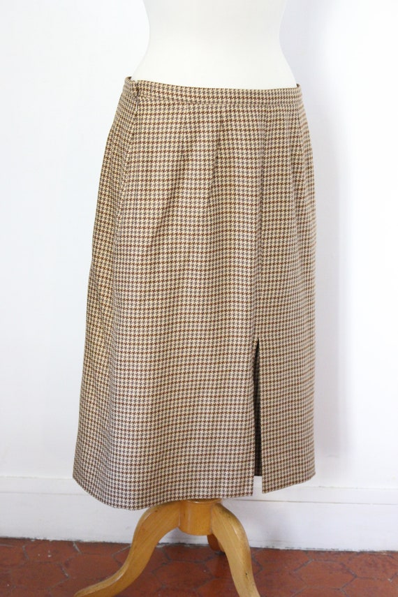 BURBERRY / Burberrys vintage wool skirt with brow… - image 4