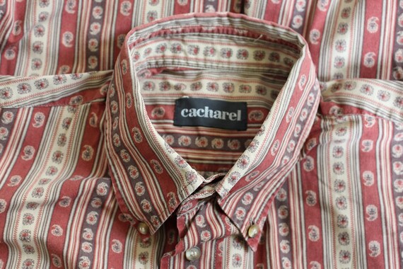 CACHAREL, Chemise Cacharel vintage en coton à mot… - image 8