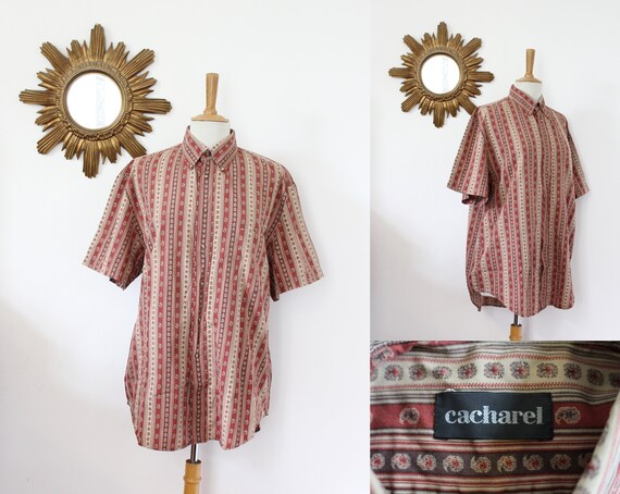 CACHAREL, vintage shirt Cacharel cotton Paisley pa
