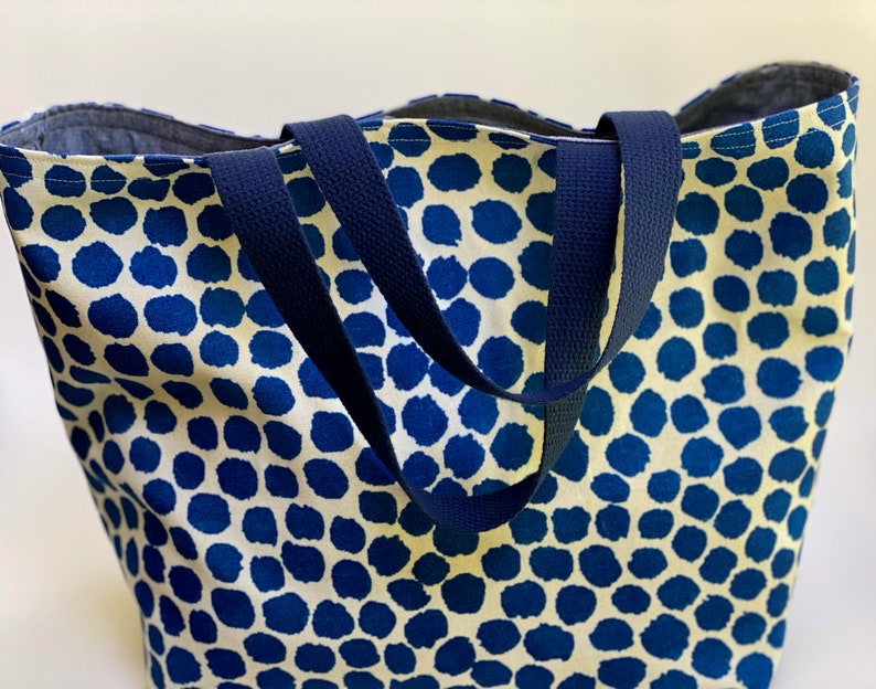 Blue Spotted Tote Bag