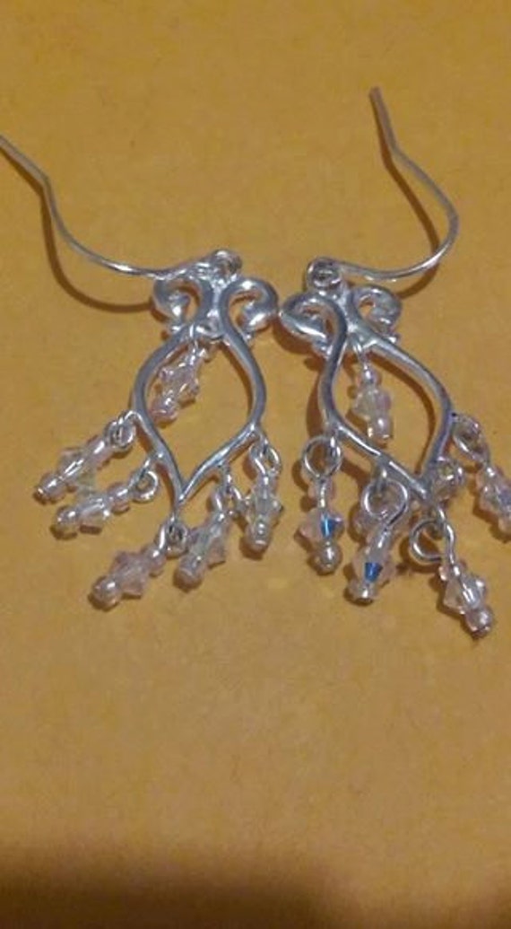 925 Sterling Silver Earrings Marked TH SU
