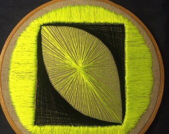 String Theory, 6" embroidery hoop